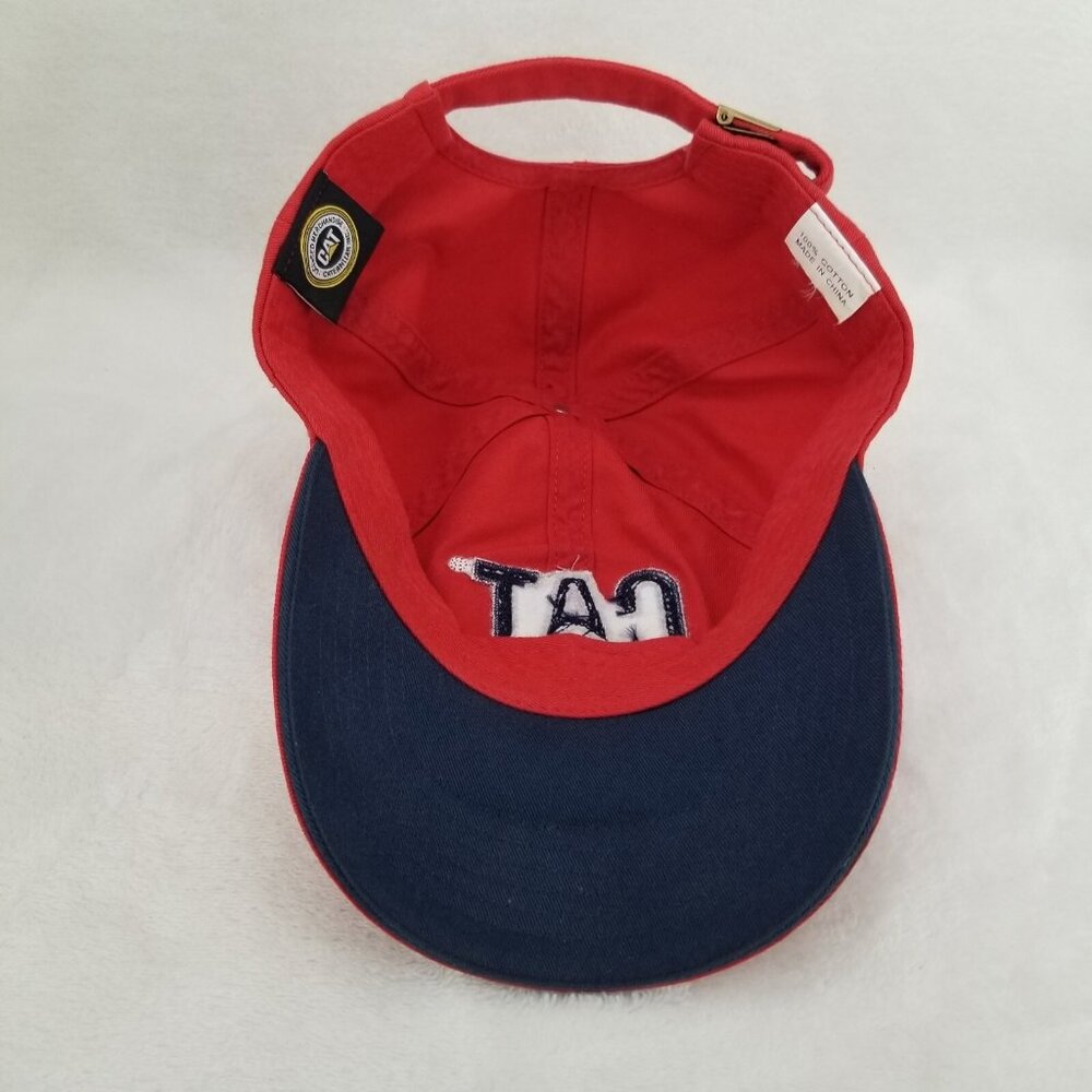 ✅Caterpillar CAT Authentic Baseball Cap Red Raised Black Logo Adjustable OSFA - Picture 9 of 11
